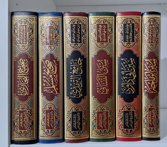 كتب الحديث الستة المشهورة : صحيح البخاري ومسلم وسنن أبي داود والنسائي وابن ماجة وجامع الترمذي